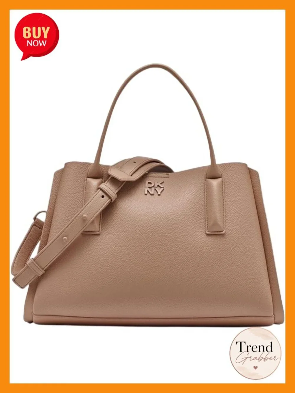 Faux Leather Satchel Crossbody Bag with Adjustable Strap